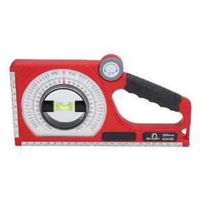 Engineering Inclinometer, Portable Universal Slope Measuring Ruler Multifunction Angle Meter Gauge, Dual Scale Rotary Pitch Finder with Level Vial for Household Industrial Use