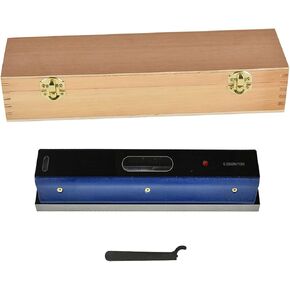 6 Inch Master Precision Level in Fitted Box for Machinist Tool, Cast iron body with Wooden Case