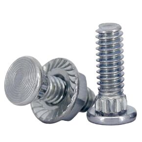1/4" x 5/8" Flathead Carriage Bolts, Knurled Neck, 1/4"-20 Threads Vertical/Curve Track Bolts and Lock Nuts Garage Door Hardware Screw, Hex Nuts for 7/16" Socket(Qty 25)