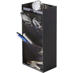 Home Tower Accessory Organizer With Adjustable Tiers, Storage Trays For Sunglasses Or Watches, Slim Container For Entryway Or Bedroom - Abs Plastic