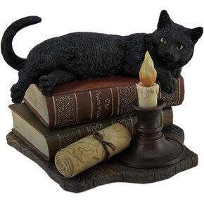 Veronese Design The Witching Hour Black Cat Sculpture