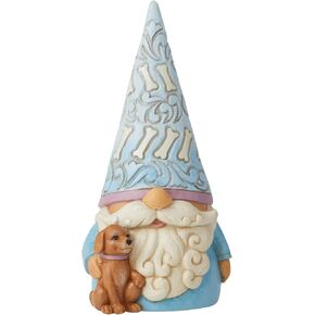Enesco Jim Shore Heartwood Creek Gnome with Dog Figurine, 5.71 Inch, Multicolor