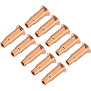 PATIKIL 1/8" (3mm) ID Copper Tube Flare Fitting, 10 Pcs Straight Copper Coupling Welding Joint Pipe Fitting for Refrigeration Tubing (Length 20mm)