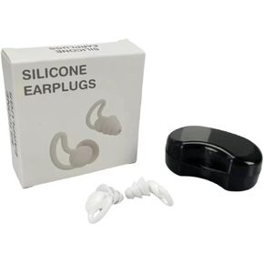 Ear Plugs, Bedtime Ear Plug 100% - Sleeping Noise Cancelling, Reusable Soft Silicone, Washable, Hearing Protection, Reduction Snoring Noise, Waterproof for Swimming, Musician Earplugs (Red)