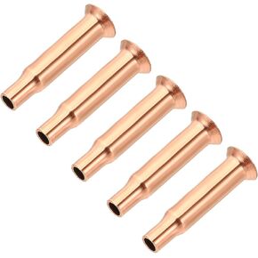 PATIKIL 1/8" (3mm) ID Copper Tube Flare Fitting, 10 Pcs Straight Copper Coupling Welding Joint Pipe Fitting for Refrigeration Tubing (Length 20mm)