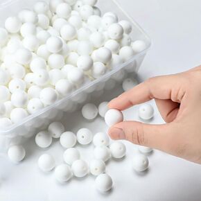 Lyrow 500 Pcs 15mm Silicone Beads 50 Mixed Round Silicone Beads Bracelet Making Kit Focal Beads Loose Beads for DIY Craft Necklace Jewelry Bracelet Lanyard Keychain Making