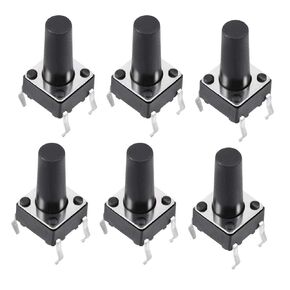 uxcell 6x6x12mm Panel Momentary 4-Pin PCB DIP Tactile Tact Push Button Switch 10PCS
