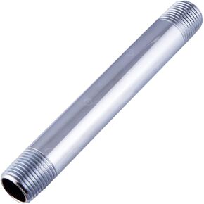 OQDI3482 1/2 Inch x 6 Inch Pipe Nipple, Chrome Plated Brass