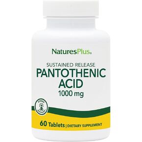 Pantothenic Acid, 1000 mg, 60 Tablets, NaturesPlus