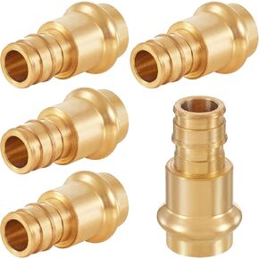 10-Pack Brass Press Fitting Adapter,1/2" PRESS X 1/2" PEX-A Expansion F1960 Coupling, LF Brass
