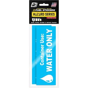 Water Only Sticker - Warning Label Signage for Jugs, Containers - Job Site Approved - Weather and Fade Resistant, Extreme Stick, Commercial Grade, H20 only - USA Made (2 Labels)