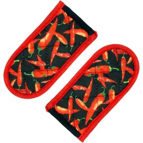 Evoio Cast Iron Skillet Handle Covers, Pan Pot Handle Covers Heat Resistant, Hot Handle Covers, Pan Pot Cast Iron Skillet Handle Holder Sleeves Mitt for Kitchen, BBQ and Baking Cookware (2-Pack Black)