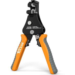 Automatic Wire Stripper, 3 IN 1 Stripper/Cutter/Crimping Self Adjusting Wire Stripper, 7 Inch Wire Stripper for 8-18 AWG Solid and Stranded Electrical Wire | 10-22 AWG Wire Crimping Tool