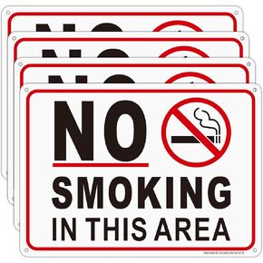No Smoking Sign, No Vaping Sign,2-Pack -10"x7"Rust Free Reflective Aluminum,UV Printed,Fade Resistant, UV Protected,Weatherproof,Easy to Mount,Indoor/Outdoor Use