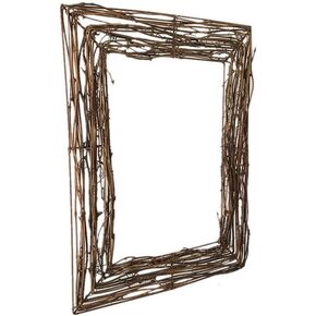 Hemoton Natural Vine Wreath Vine Branch Wreaths Garland Rattan Wreath Rectangular Grapevine Wreath Hoop Ring Decorative Wooden Twig for DIY Floral Easter Crafts Home Decors Rattan Vine Wreath Decor