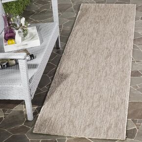SAFAVIEH Courtyard Collection 2'3' x 12' Beige / Beige CY8522 Indoor/ Outdoor Patio Backyard Mudroom Runner Rug