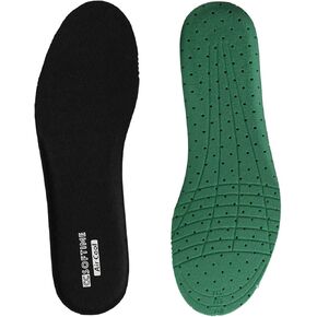 Insoles for Men and Women Replacement Shoe Inserts for Comfort Shock Absorption Breathable Shoe Liners for Running Walking, Hiking, Working, Trim to Fit Black W12-15/M10-13