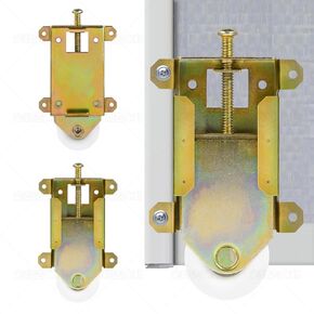 Sliding Mirror Closet Door Rollers Replacement Fits Contractors Part #W8020C and Hard 1775 Wardrobe Doors Wheels,1-1/2" Durable POM Concaved CNC Engineered Wheel, Closet Sliding Door Hardware, 2 Pack