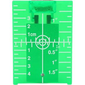 Laser Level Target Plate Double Scale Cross Line Laser Level Meter,Foldable Magnetic Floor Laser Target Card Plate(Green)