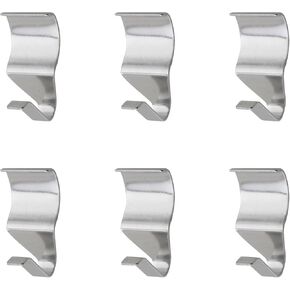 TAODAN 6PCS Concealed Siding Hooks Stainless Steel No-Punch Hooks Vinyl Siding Heavy Duty Hooks for Hanging Garlands Plaques Outdoor Lighting Decorations