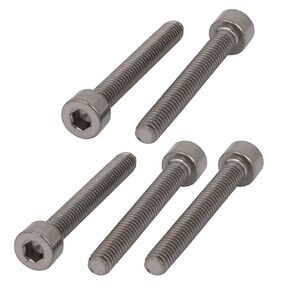 uxcell 10 Pcs M4x30mm Thread Hex Socket Drive Cap Head Titanium Screw