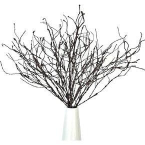 5Pcs 50cm Foam Coral Branches 160 Heads, Artificial Dry Willow Twigs Fake Rusted Plants Bendable Curly Sticks Stems for Vases Home Wedding Garden Hotel Office Decor