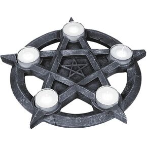 Nemesis Now Pentagram Tealight Holder 32cm Grey