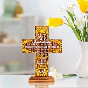 Prayer for My Dad Brown Wood Cross for Father's Day, Birthday Gift for Dad, Father-in-Law Best Dad Appreciation Gift from Son or Daughter Father’s Day Presents, Daddy Gifts for Men Him Gift Ideas