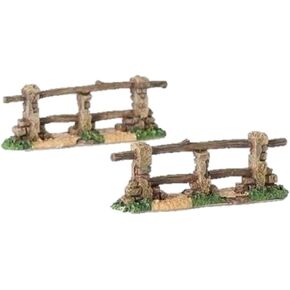 Fontanini by Roman Inc., 2 Piece Fence Set, 5" Shepherds Collection, Nativity Figure and Accessories, Hand Sculpted and Painted