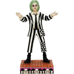 Enesco Beetlejuice by Jim Shore Classic Standing Pose Beetlejuice Figurine- Resin Hand Painted Crafted Collectible Figurines Halloween Home Decor Statue, 7.01 Inch