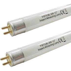 (2Pack) F8T5/BL 12 inch Replacement Black Blue Light Bulb, G5 base,T5 F8W BL368 Linear Fluorescent Blue Lamps