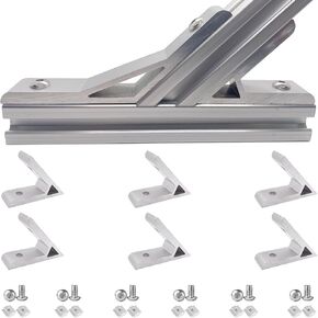 6 Set Silver 45 Degree/135 Degree Angle 4040 Series Aluminum Extrusion Profile Accessories，Aluminum Corner Brackets Profile with Mounting Screws and Nuts (135 Degree Angle Brackets)