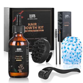 Buybrilliance زيت إكليل الجبل لمجموعة نمو الشعر زيت إكليل الجبل لتقوية الشعر المغذي وعلاج فروة الرأس الجافة وتحسين الدورة الدموية زيت الشعر