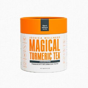 Magical Turmeric Tea, Turmeric Powder with Black Pepper, Ginger and Stevia, 3.5 oz - Jessica Wellness Magical Turmeric