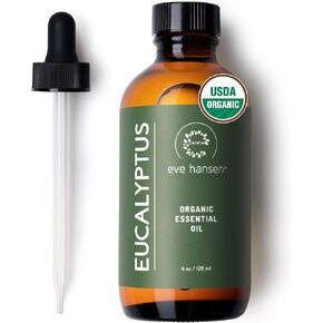 Eve Hansen USDA Certified Organic Eucalyptus Essential Oil 4oz | Topical and Aromatherapy Essential Oil | Organic Eucalyptus Oil for Sauna Essential Oil