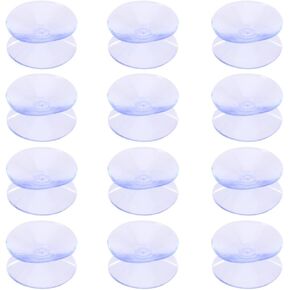 12 Pcs 10 Transparent Suckers Silicone Suckers Without Hooks Double-Sided Suction Rubber Pads for Glass Cup Window