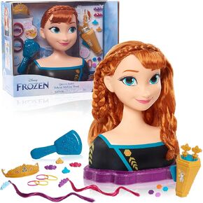 Disney Frozen Deluxe Elsa Styling Head, Blonde Hair, 18 Piece Pretend Play Set, Wear and Share Accessories, Officially Licensed Kids Toys for Ages 3 Up by Just Play