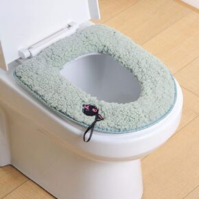 2Pcs Universal Waterproof Home Toilet Seat Cushion with Hanging Loop Bathroom Soft and Warm Washable toilet seat Cover Pads