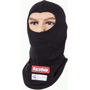 RaceQuip Underwear Head Sock Balaclava SFI 3.3 Fire Retardant FR Single Layer Hood Black Small 433990