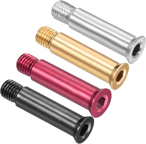 8 Pack Screw Repair Kit- Inline Axle Screws Shaft Hex Socket Aluminum Fasteners, Apply to Roller Skating/Outdoor Sports (Black Red Silver Golden) in Saudi Arabia
