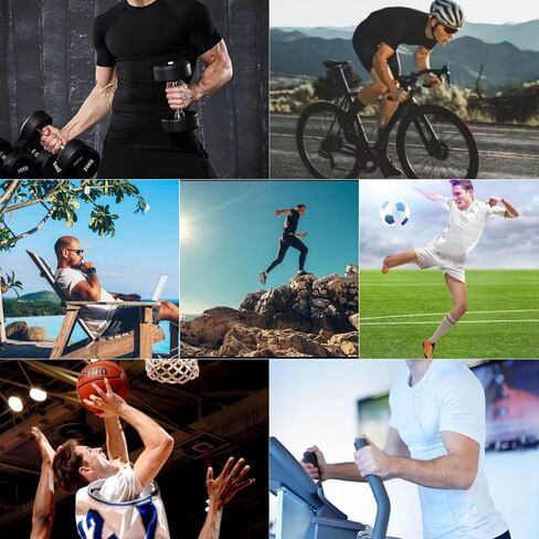 Men's Compression Shirt Short Sleeve Sports T-Shirt Training Shirt Elastic Quick-Drying Running Shirt in Saudi Arabia