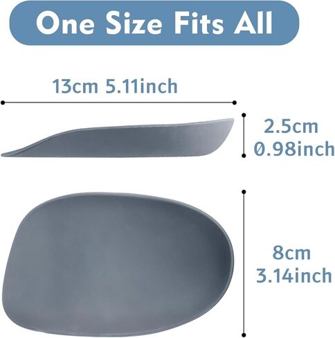 ضبان التهاب اللفافة الأخمصية، أكواب الكعب لتخفيف التهاب اللفافة الأخمصية وآلام الكعب، توفر حشوات الكعب الدعم للرجال والنساء (W8.5-12 | M7.5-11) in Kuwait