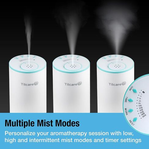 موزع روائح الزيوت العطرية نانو بدون ماء للعلاج العطري - موزع روائح عطرية للغرفة ومعطر السيارة بدون أسلاك، قابل لإعادة الشحن - موزع روائح عطرية وبخاخات علاجية للمنزل والسفر - أسود in Kuwait