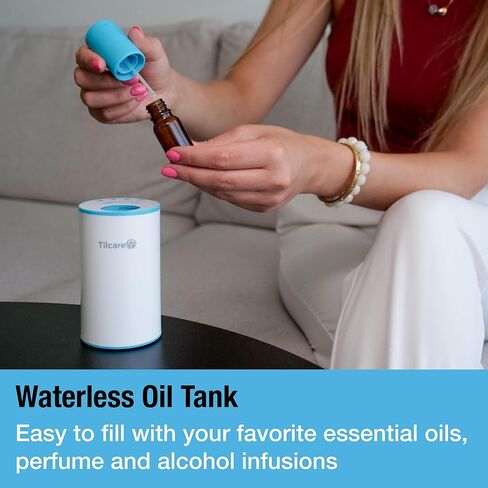 موزع روائح الزيوت العطرية نانو بدون ماء للعلاج العطري - موزع روائح عطرية للغرفة ومعطر السيارة بدون أسلاك، قابل لإعادة الشحن - موزع روائح عطرية وبخاخات علاجية للمنزل والسفر - أسود in Kuwait