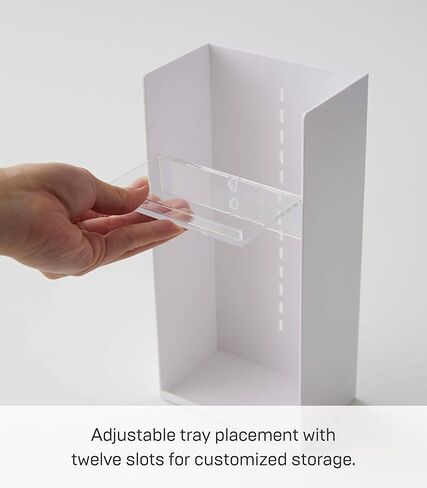 منظم ملحقات هوم تاور مع طبقات قابلة للتعديل، وصواني تخزين للنظارات الشمسية أو الساعات، وحاوية رفيعة للمدخل أو غرفة النوم - بلاستيك ABS in Kuwait