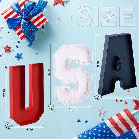 USA Set Cardboard Letter for Charcuterie Red White Blue Patriotic Fillable Tray Charcuterie Paper Box for Memorial Day Independence Day Party Decorations Chocolate Candy Cupcake Container in Saudi Arabia