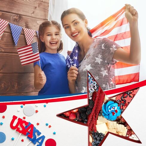 الولايات المتحدة الأمريكية مجموعة رسالة من الورق المقوى ل Charcuterie أحمر أبيض أزرق وطني قابل للتعبئة علبة ورق Charcuterie لعيد الاستقلال يوم الذكرى زينة الحفلات حاوية حلوى كب كيك الشوكولاتة in Kuwait