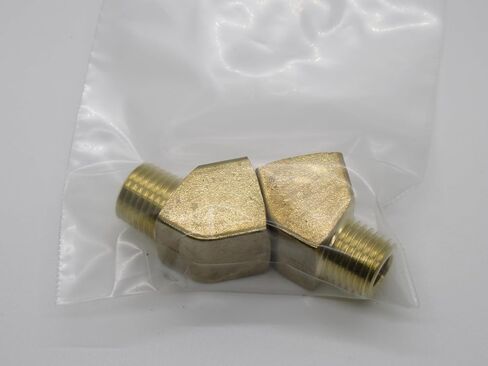 Brass 45 Degree Street Elbow, 1/4" Male x 1/4" Female NPT, (2 Pack) in Saudi Arabia
