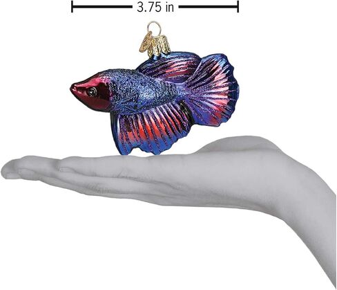 Old World Christmas Ornaments: Fish Collection Glass Blown Ornaments for Christmas Tree, Betta in Saudi Arabia