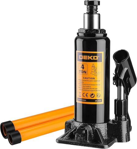 مقبس زجاجة هيدروليكي 4 طن (8,800 رطل) من DEKOPRO، نطاق رفع 7.5-15 بوصة، مقبس سيارة هيدروليكي ملحوم بمقبض طويل للسيارة والبيك اب والشاحنة وإصلاح السيارات in Kuwait